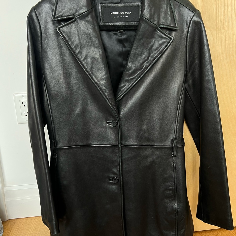 Marc New York Women's Sleek Black Leather Jacket